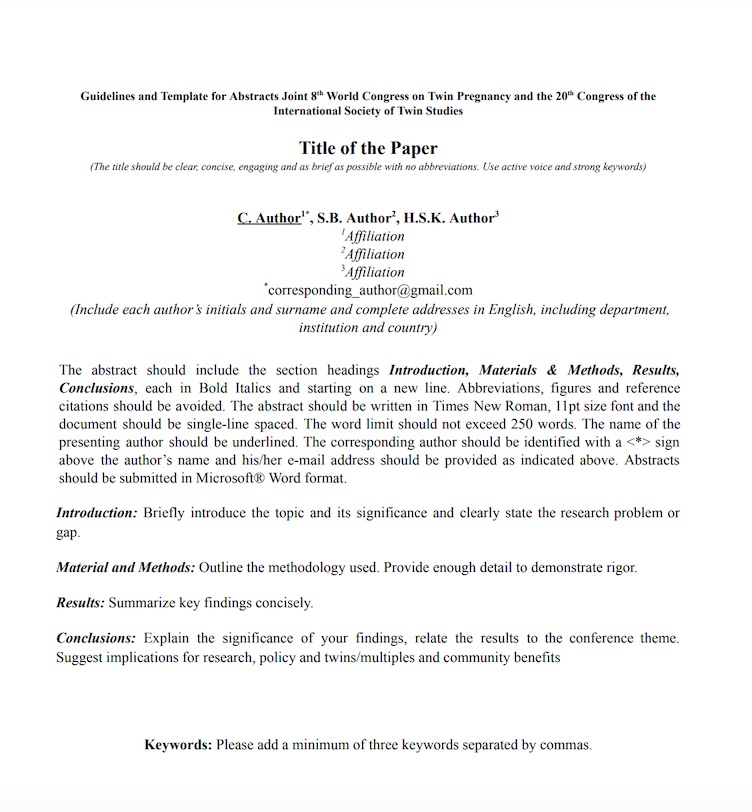 Abstract Submission Guide